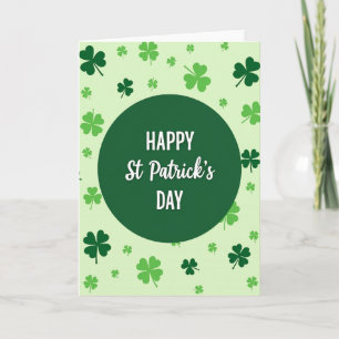 Tarjeta del día de San Patricio esmeralda