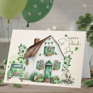 Tarjeta del Día de San Patricio Feliz con Acuarela