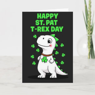 Tarjeta del Día de San Patricio Feliz T Rex