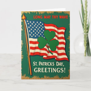 Tarjeta del Día de San Patricio Irlandés Americano