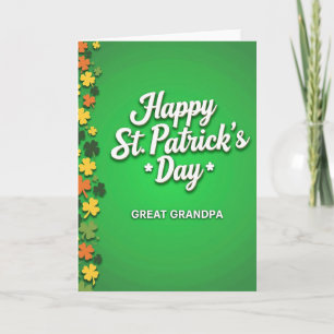 Tarjeta del Día de San Patricio para Bisabuelo