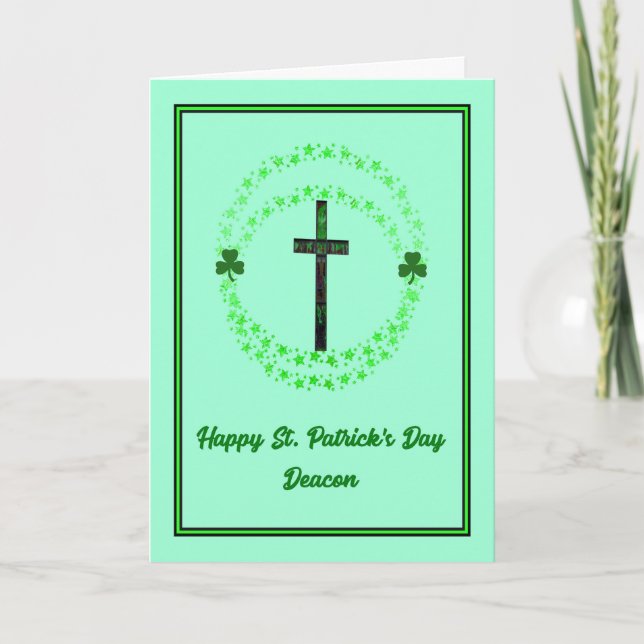 Tarjeta del Día de San Patricio para Deacon (Anverso)