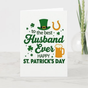 Tarjeta del Día de San Patricio para Esposo Feliz