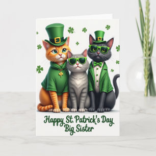 Tarjeta del Día de San Patricio para Hermana Mayor