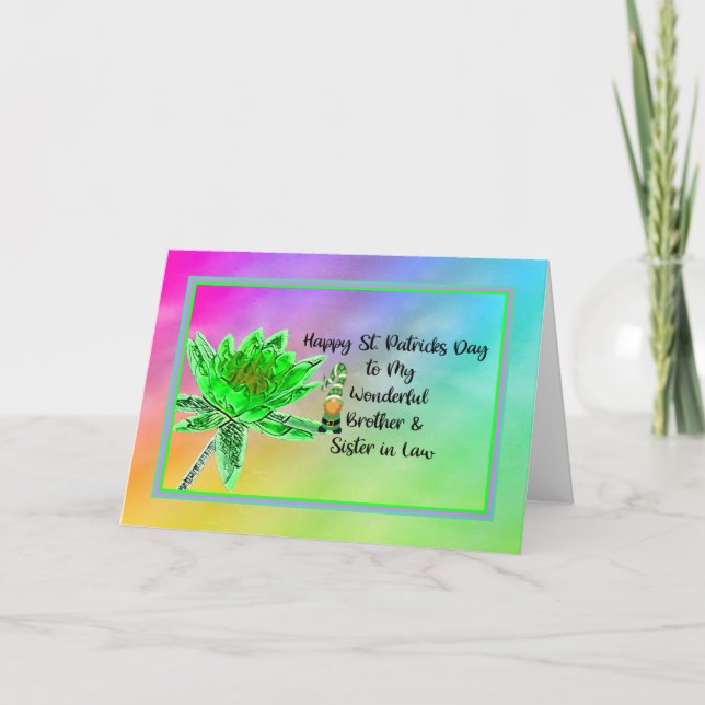 Tarjeta del Día de San Patricio para Hermano y Her (Anverso)