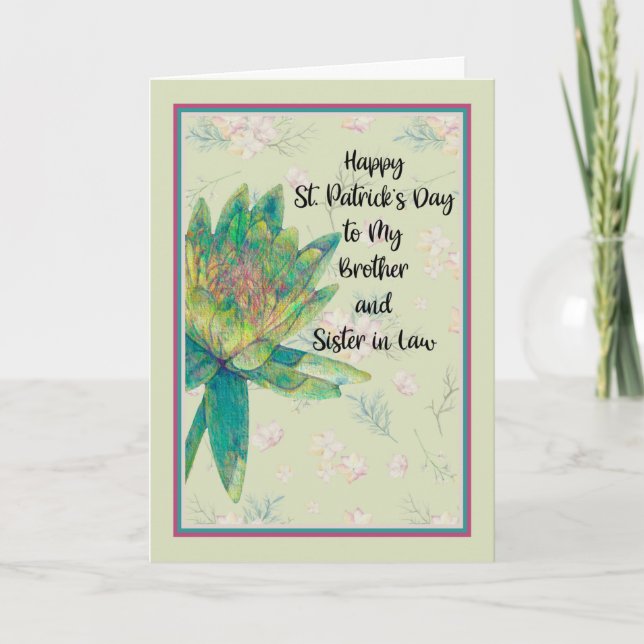 Tarjeta del Día de San Patricio para Hermano y Her (Anverso)