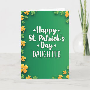 Tarjeta del Día de San Patricio para Hija de Oro F