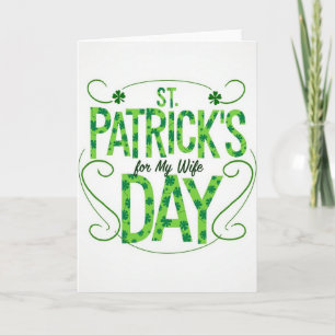 Tarjeta del Día de San Patricio para la Esposa