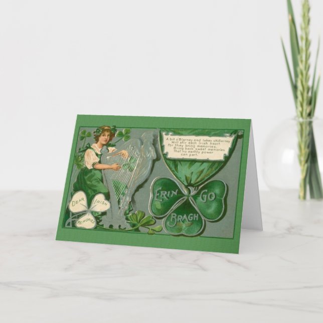 Tarjeta del Día de San Patricio para los Recuerdos (Anverso)