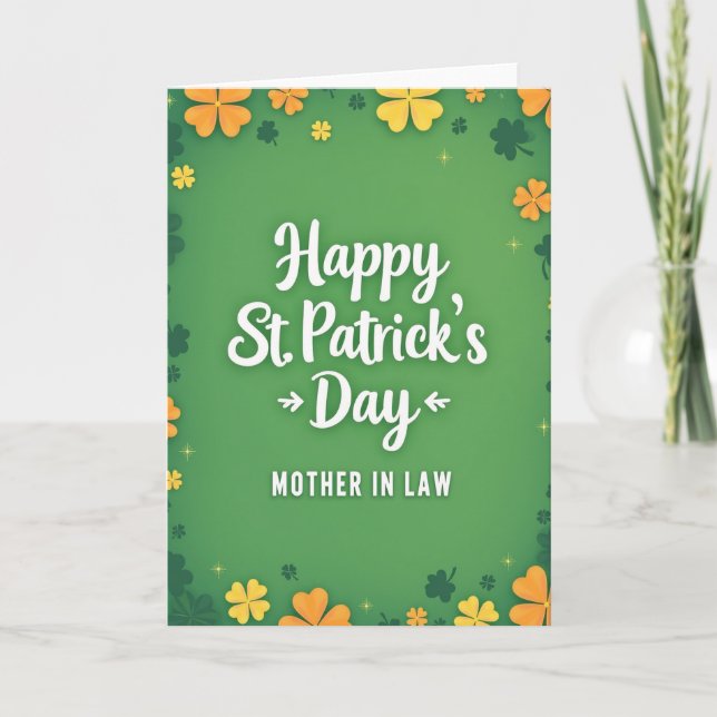 Tarjeta del Día de San Patricio para Madre (Anverso)