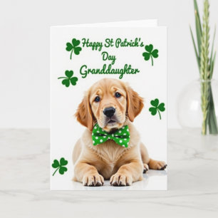 Tarjeta del Día de San Patricio para Nieta con Cac