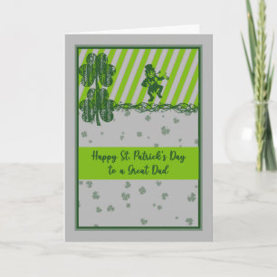 Tarjeta del Día de San Patricio para papá con Sham