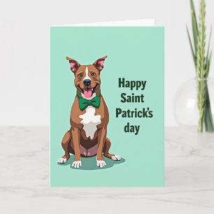Tarjeta del Día de San Patricio para Perro Feliz
