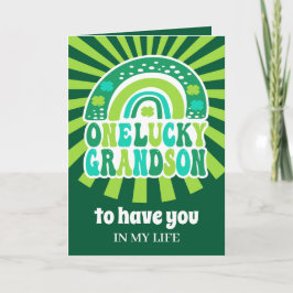 Tarjeta del día de San Patricio para un nieto afor