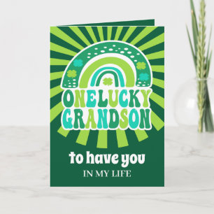 Tarjeta del día de San Patricio para un nieto afor
