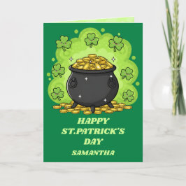 Tarjeta del Día de San Patricio Pot O’ Luck