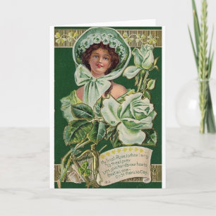 Tarjeta del Día de San Patricio, Rosa irlandés de 