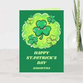 Tarjeta del Día de San Patricio Shamrock Shine