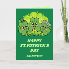 Tarjeta del Día de San Patricio Shamrock Smiles