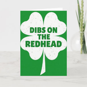 Tarjeta del Día de San Patricio Suerte Pelirroja