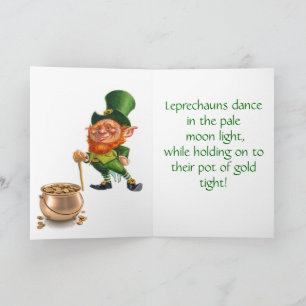 tarjeta del DÍA DE SAN PATRICIOS, LOS DUENDES BAIL