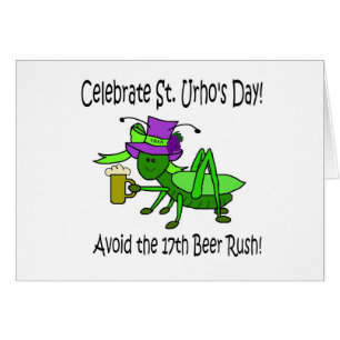 Tarjeta del Día de San Urho - Fiebre de cerveza