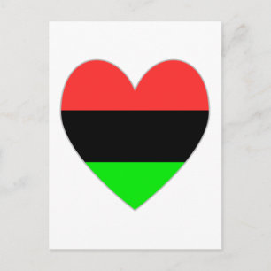 Tarjeta del día de San Valentín afroamericana del