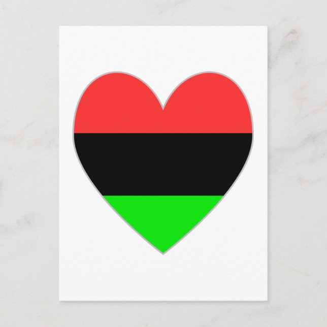 Tarjeta del día de San Valentín afroamericana del (Anverso)