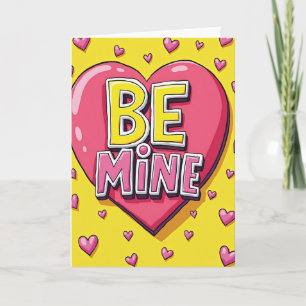 Tarjeta del Día de San Valentín Amarilla Sé Mía