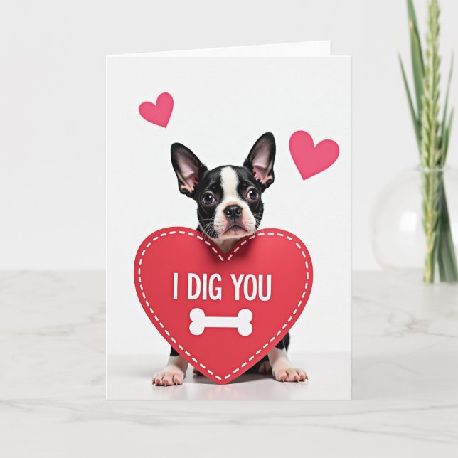 Tarjeta del Día de San Valentín 'Amor de Cachorro  (Anverso)