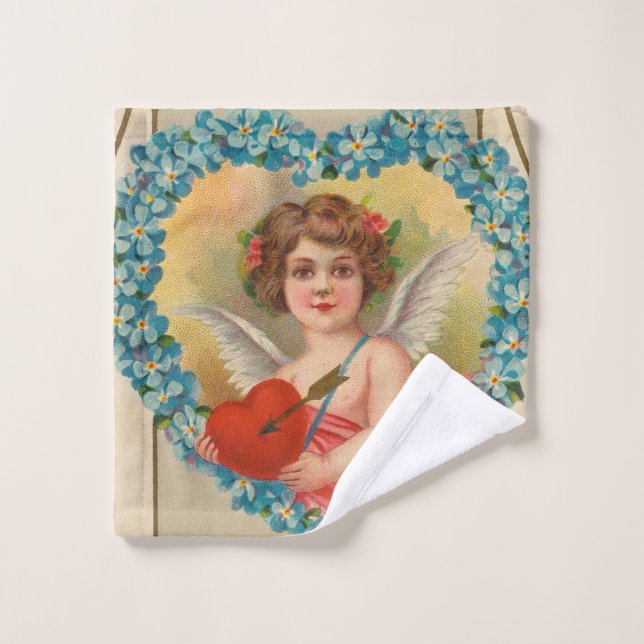 Tarjeta del Día de San Valentín antigua, Stecher L (Toallita)