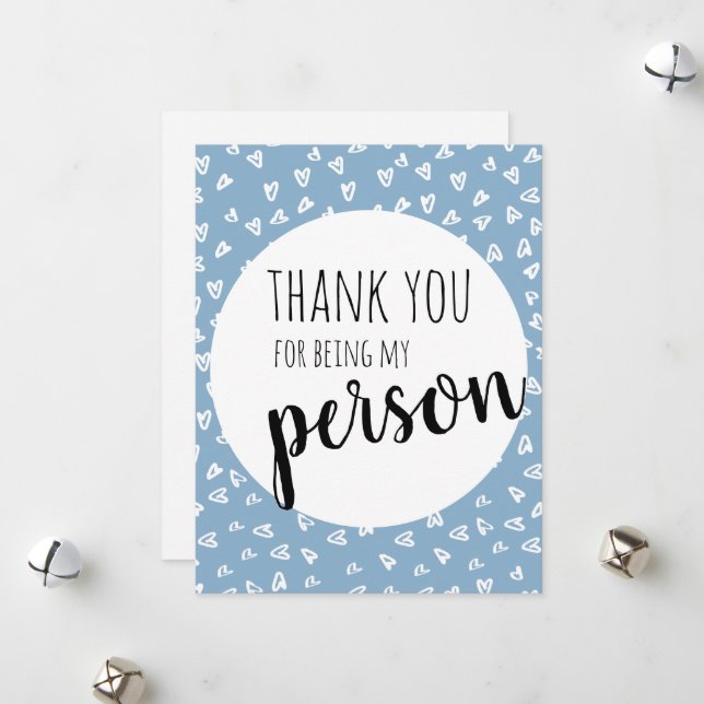 Tarjeta del Día de San Valentín Azul (Anverso/Reverso In Situ)