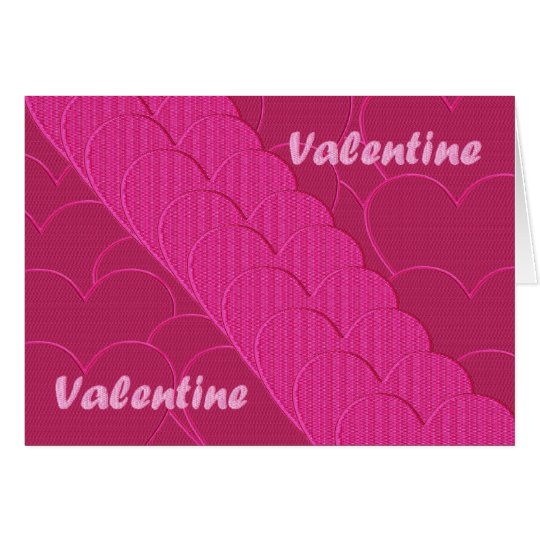Tarjeta del día de San Valentín bordada