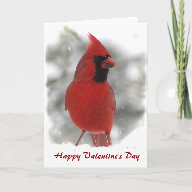 Tarjeta del día de San Valentín cardinal (Anverso)
