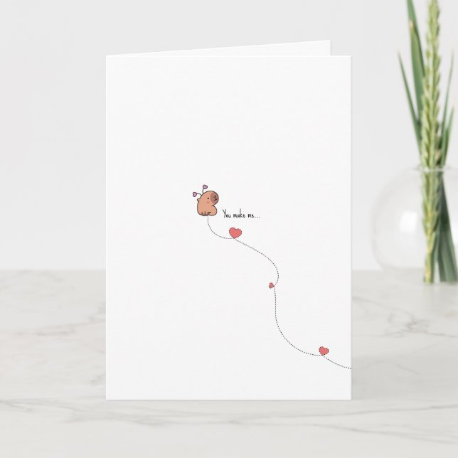 Tarjeta del Día de San Valentín con castigo de cap (Anverso)