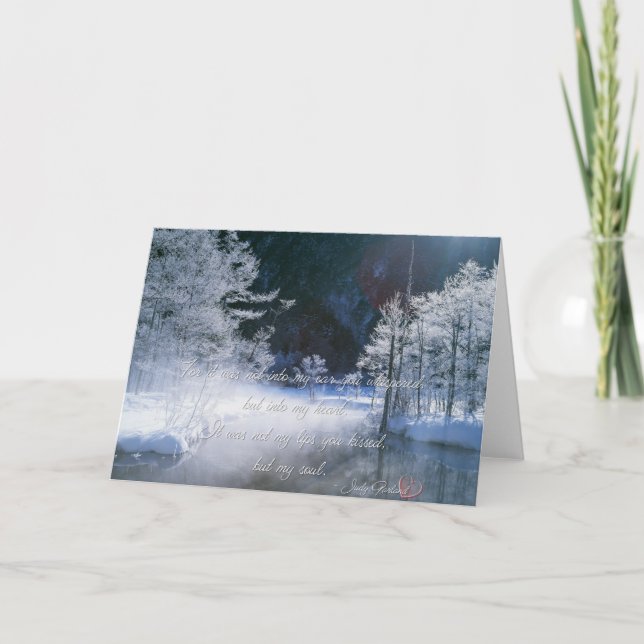 Tarjeta del Día de San Valentín con cita de amor d (Anverso)