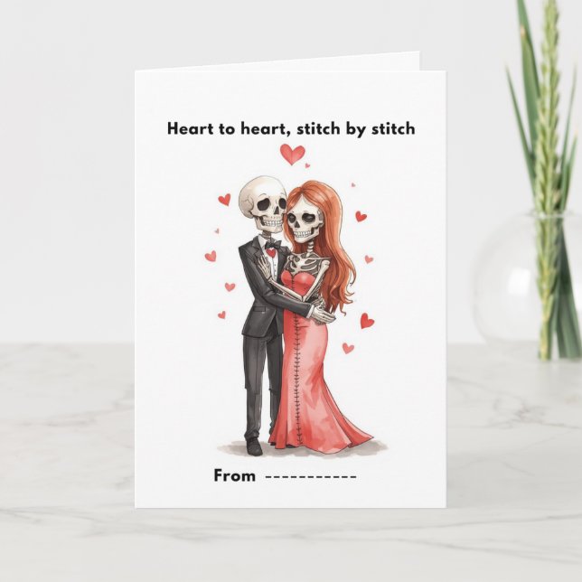 Tarjeta del Día de San Valentín con Corazón Cosech (Anverso)