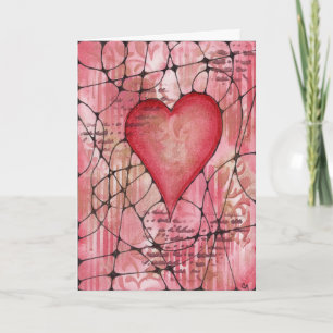 Tarjeta del Día de San Valentín con Corazón de Gra