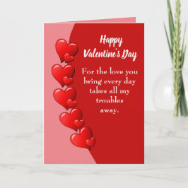 Tarjeta del Día de San Valentín con Corazón Rojo