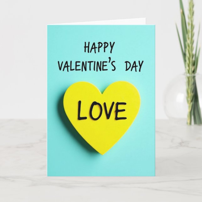 Tarjeta del Día de San Valentín con Corazón Sincer (Anverso)