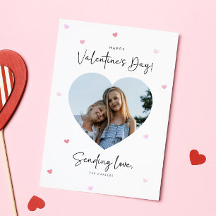 Tarjeta del Día de San Valentín con forma de coraz