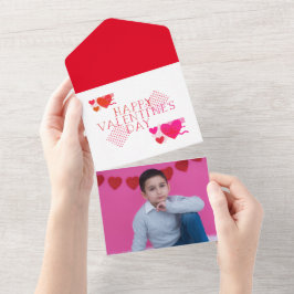Tarjeta del Día de San Valentín con foto de niños 