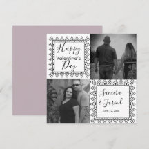 Tarjeta del Día de San Valentín con foto en blanco