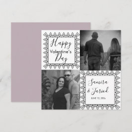 Tarjeta del Día de San Valentín con foto en blanco