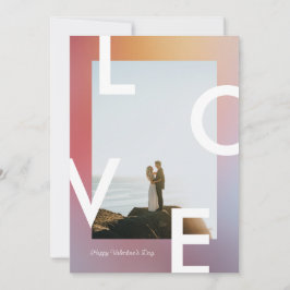 Tarjeta del Día de San Valentín con gradiente ombr