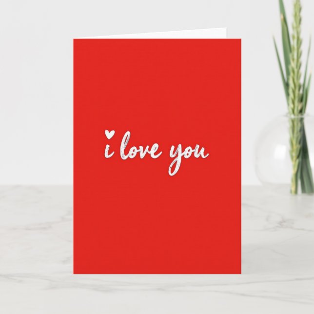 Tarjeta del Día de San Valentín con guión Te Amo (Anverso)