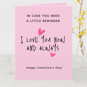 Tarjeta del Día de San Valentín con letra script m