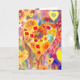 Tarjeta del Día de San Valentín con rosas, rojos,