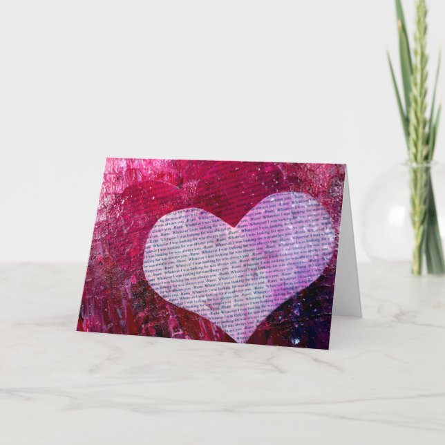 Tarjeta del día de San Valentín con Rumi (Anverso)