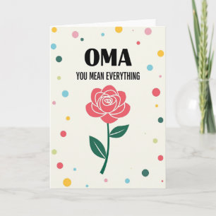Tarjeta del Día de San Valentín Coral Rosa Oma